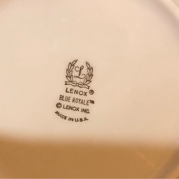 2 Lenox Blue Royale Fruit Dessert Bowls Retired Pattern - Picture 4 of 6